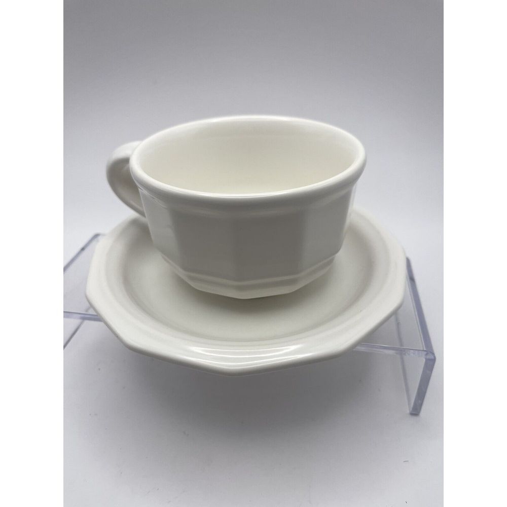 Pfaltzgraff Heritage White‎ Cups/Mugs & Saucers-Crafted In USA-